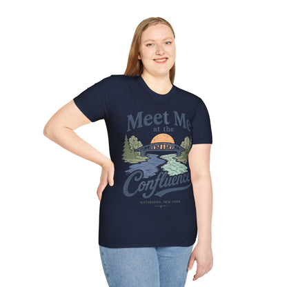 Confluence Graphic T-Shirt — "Meet Me at the Confluence" Waterford, NY Nature Tee