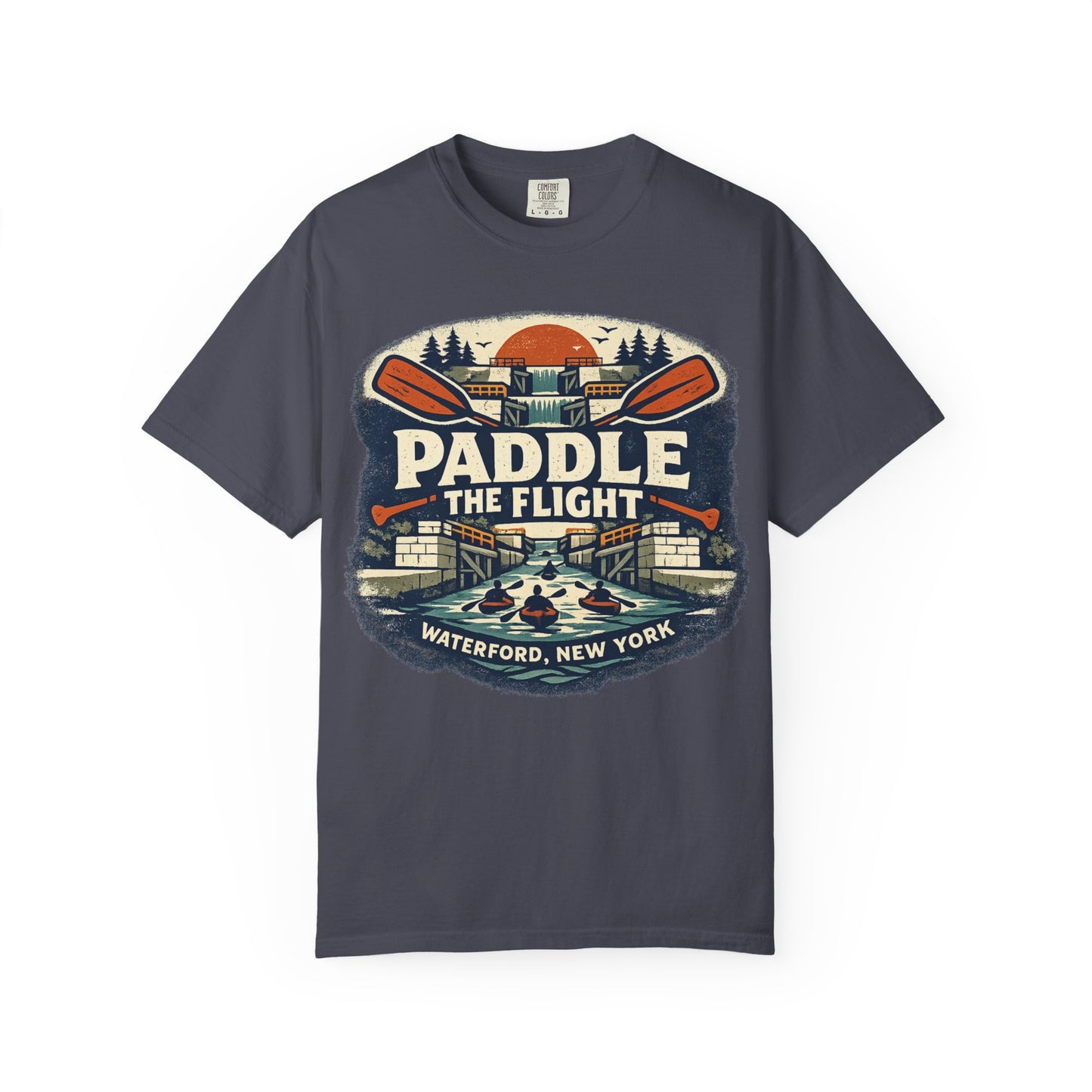 Paddle The Flight T-Shirt - Waterford NY Canoe & Kayak Graphic