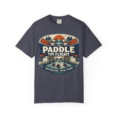 Paddle The Flight T-Shirt - Waterford NY Canoe & Kayak Graphic