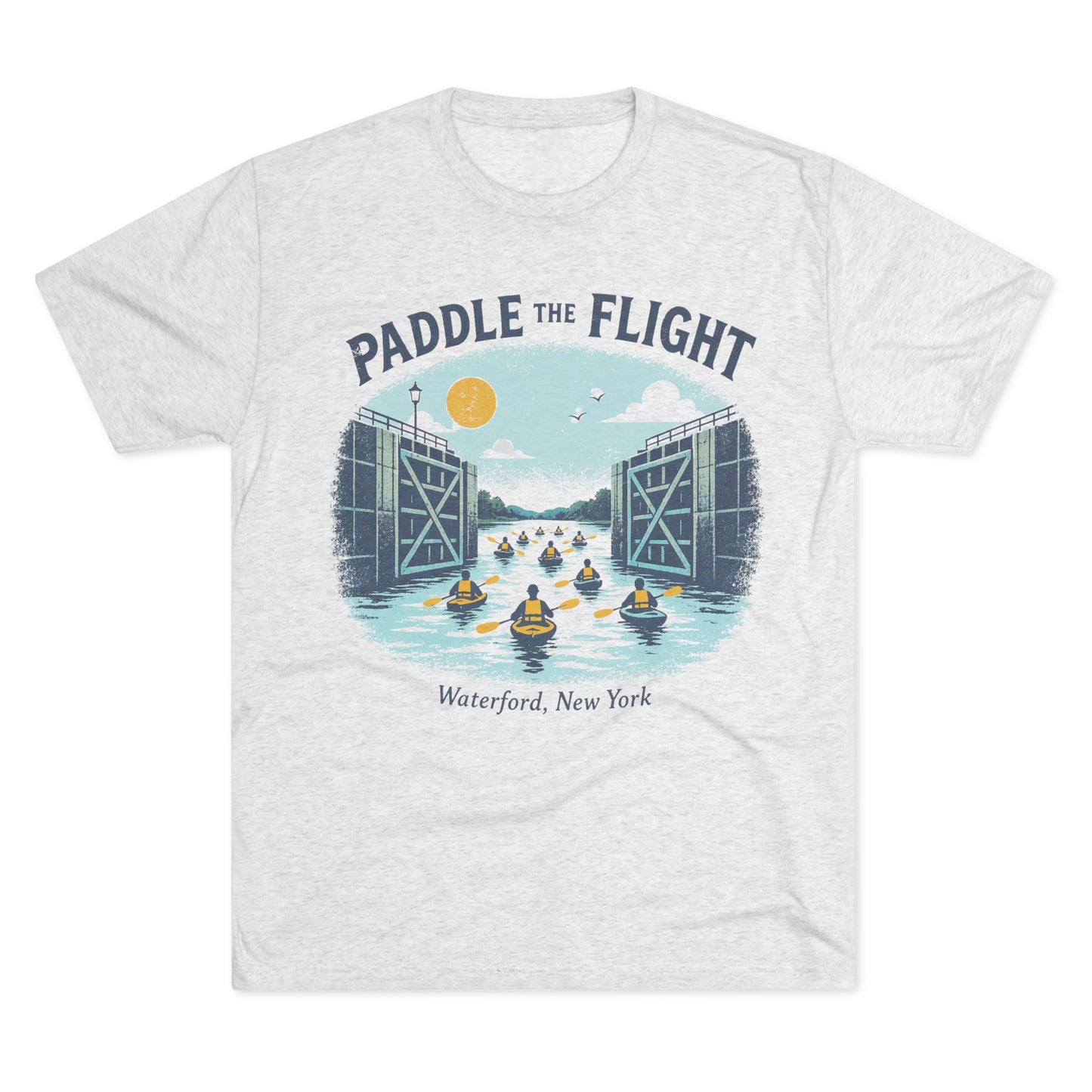 Paddle the Flight Kayak T-Shirt - Waterford New York Canal Paddle Crew Tee