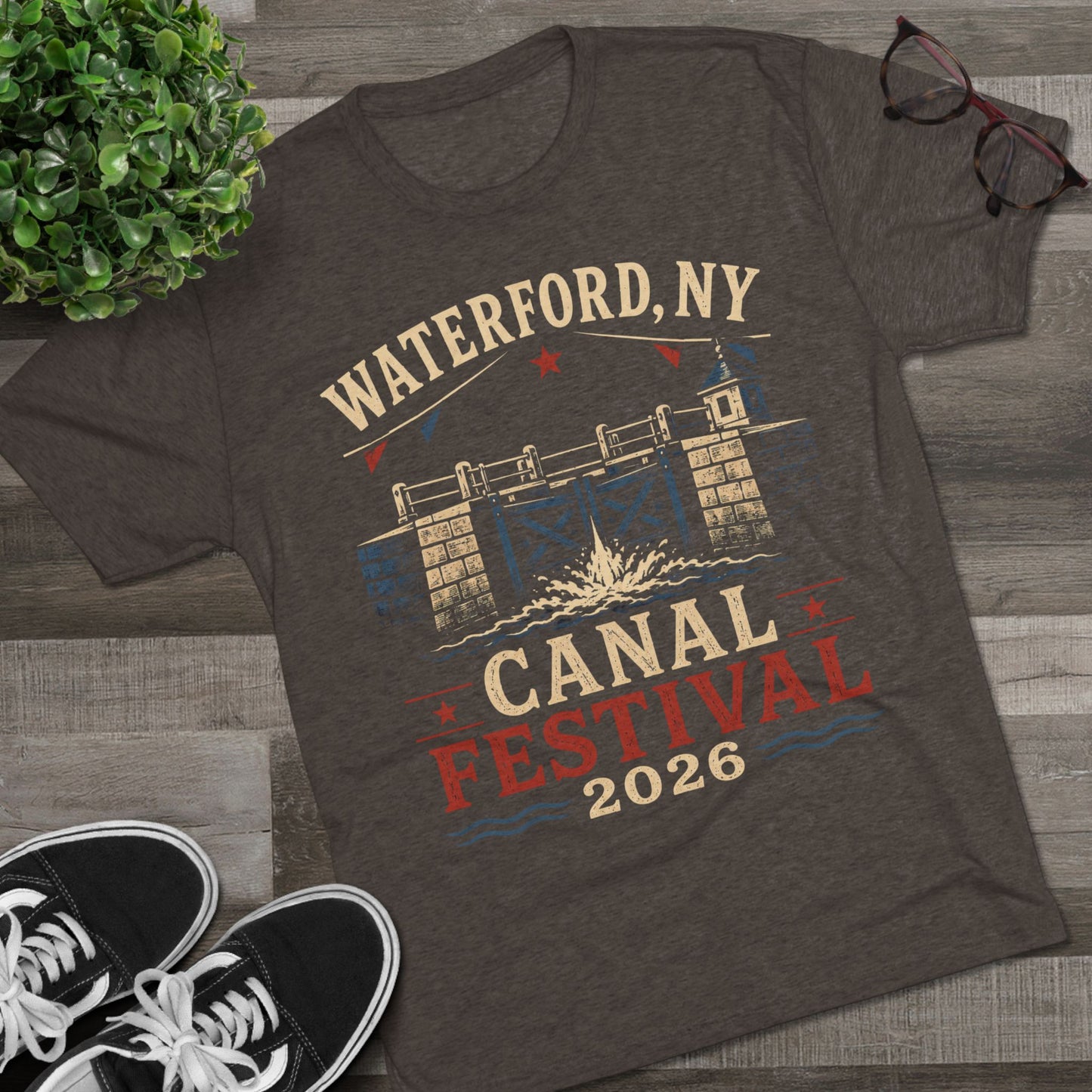 Canal Festival T‑Shirt — Waterford NY 2026 Vintage Canal Lock Tee