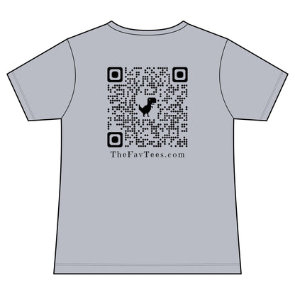 Women's V-Neck Tee - TheFavTees Logo & QR Code