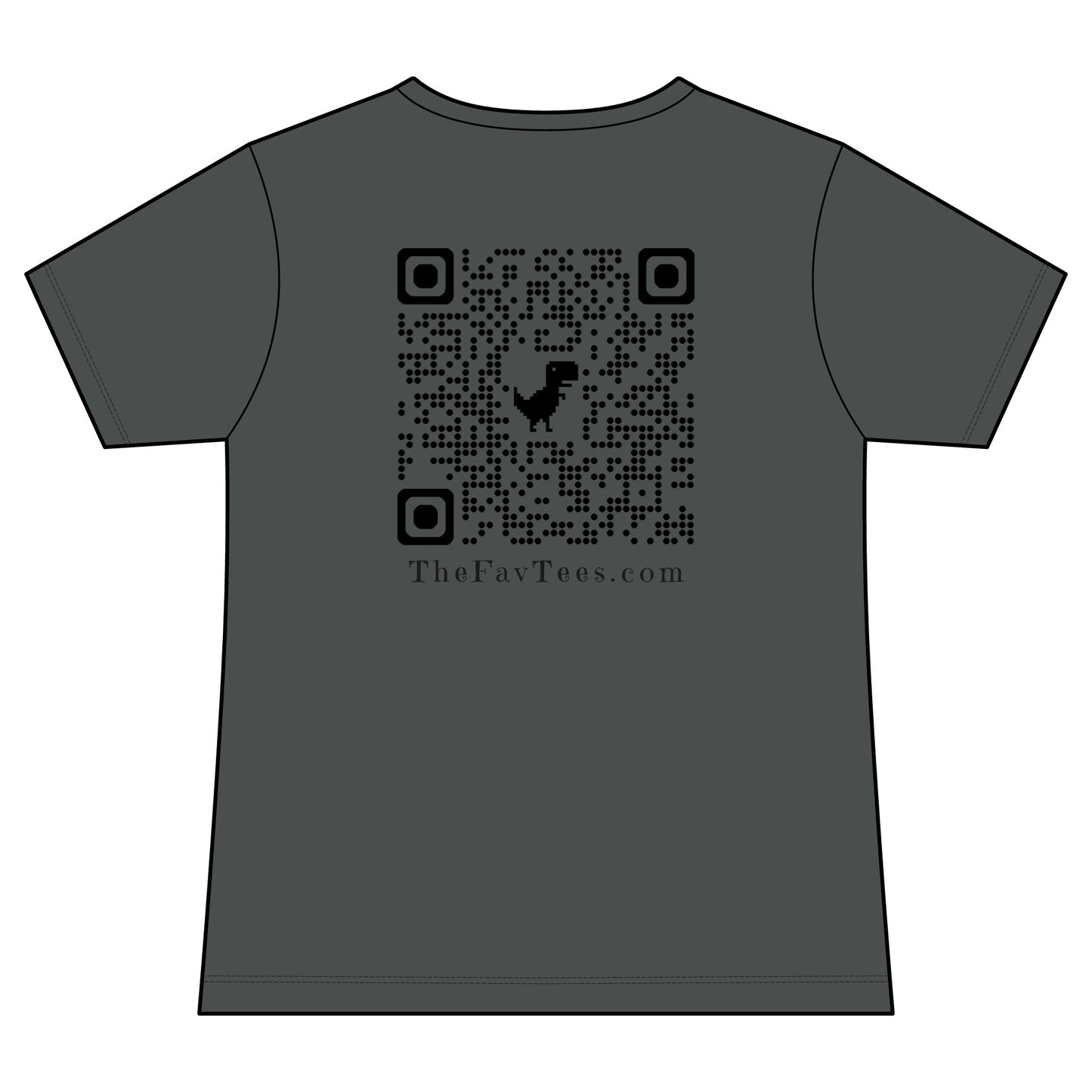 Women's V-Neck Tee - TheFavTees Logo & QR Code