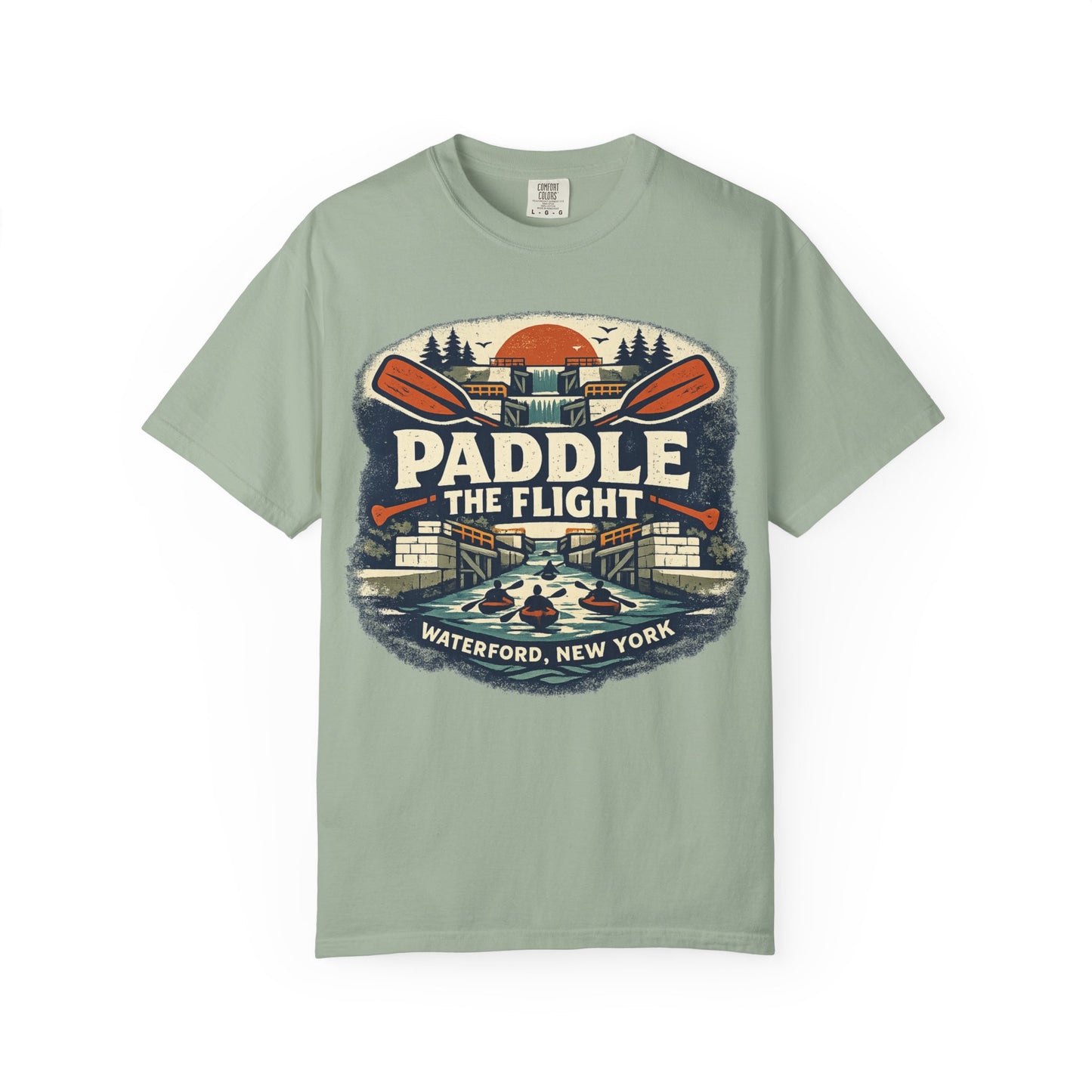 Paddle The Flight T-Shirt - Waterford NY Canoe & Kayak Graphic