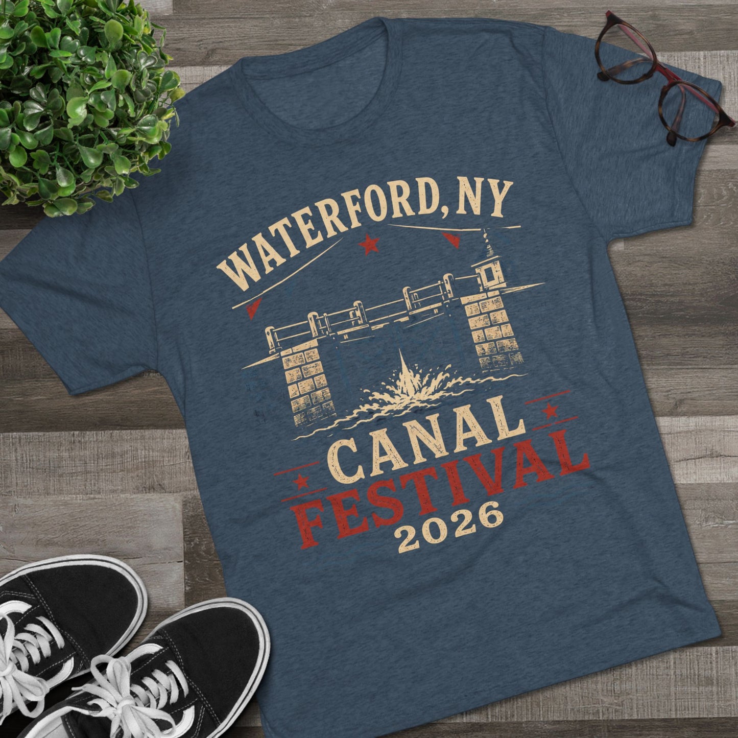 Canal Festival T‑Shirt — Waterford NY 2026 Vintage Canal Lock Tee