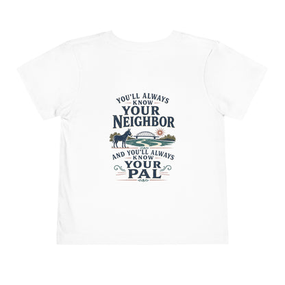Toddler Tee — "Always Know Your Pal - Waterford"