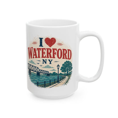 Ceramic Mug – "I love Waterford, NY" 11oz/15oz