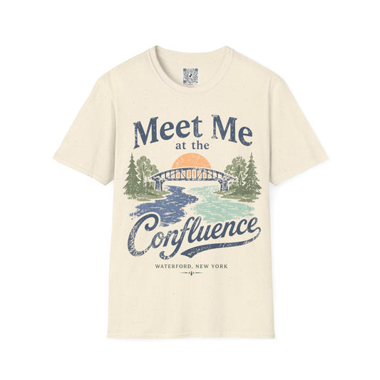 Confluence Graphic T-Shirt — "Meet Me at the Confluence" Waterford, NY Nature Tee