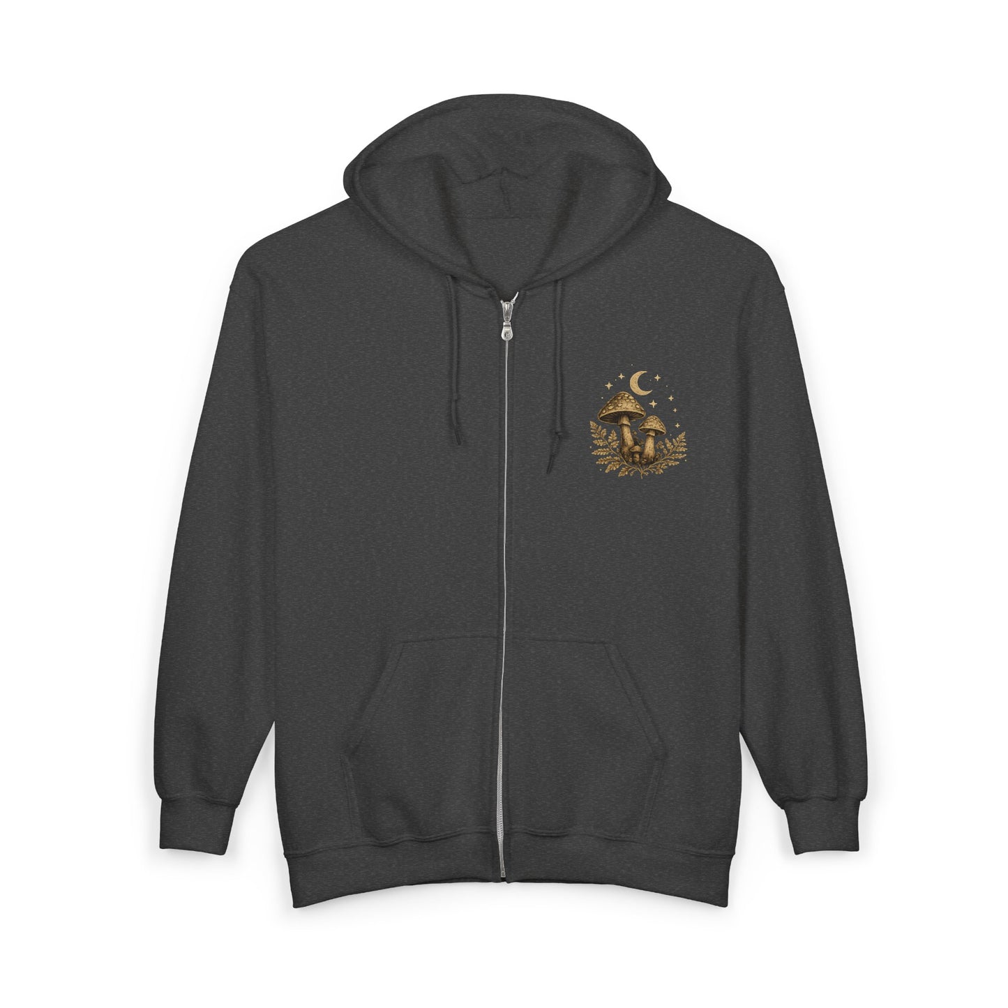Mush Love Zip Hoodie - Mycelium Forest Full‑Zip Sweatshirt