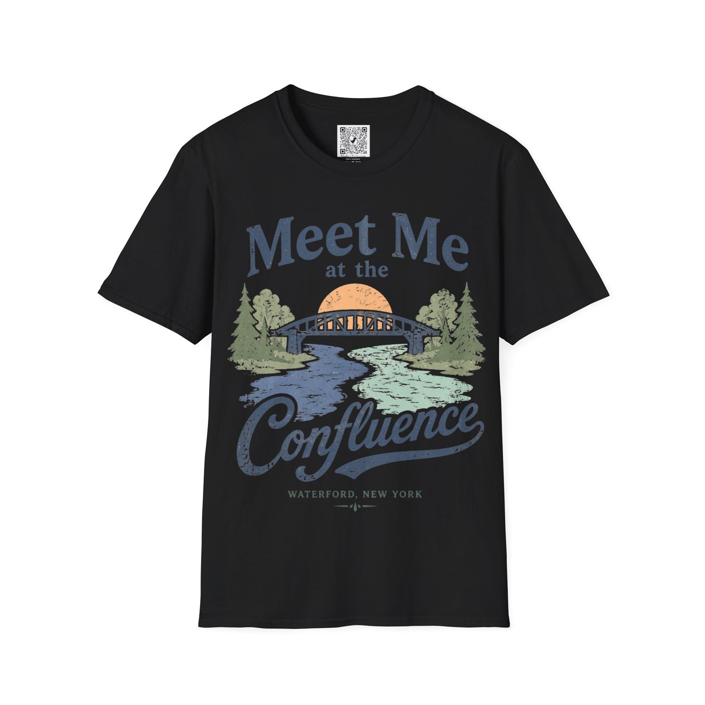 Confluence Graphic T-Shirt — "Meet Me at the Confluence" Waterford, NY Nature Tee