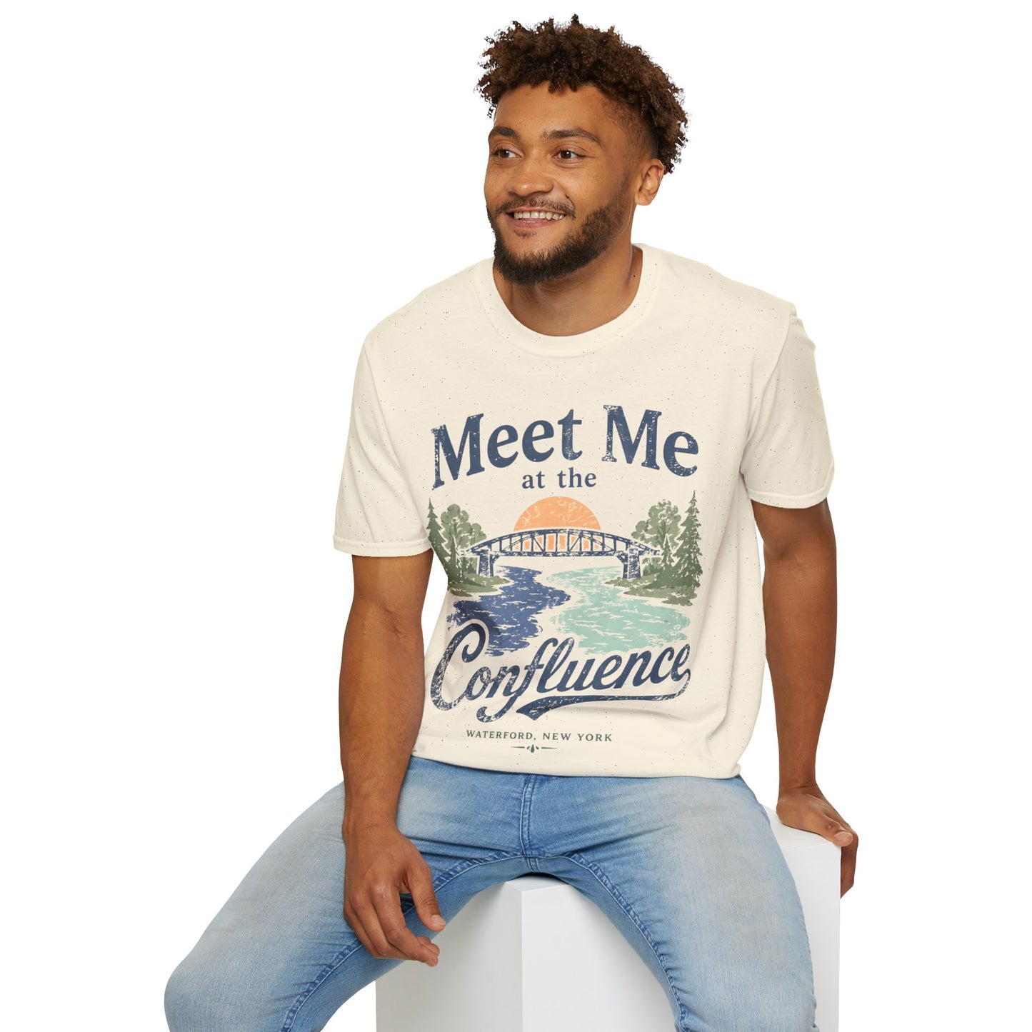 Confluence Graphic T-Shirt — "Meet Me at the Confluence" Waterford, NY Nature Tee