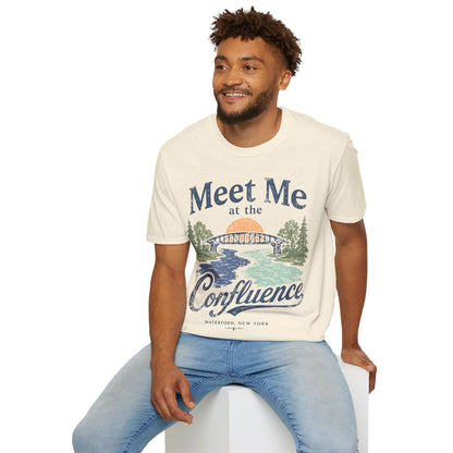 Confluence Graphic T-Shirt — "Meet Me at the Confluence" Waterford, NY Nature Tee