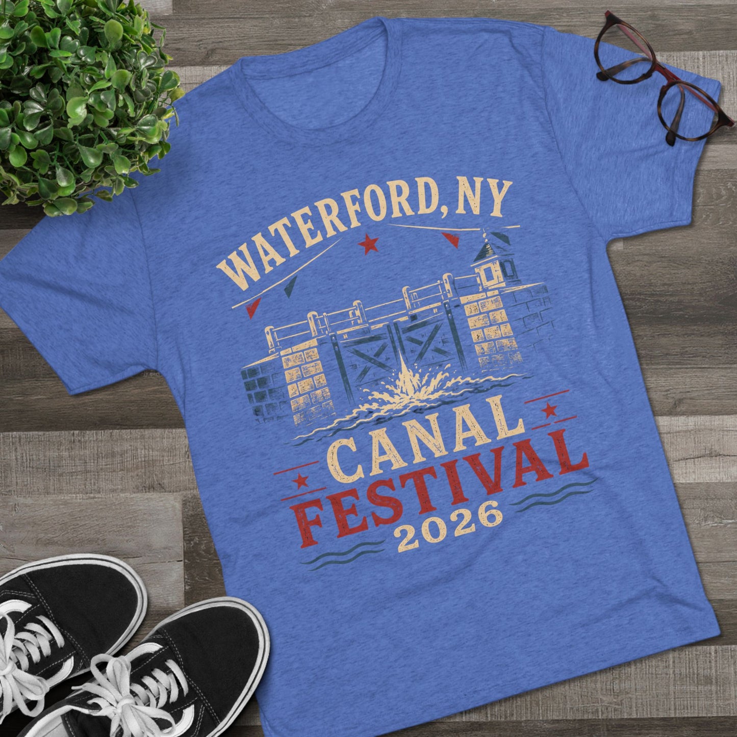 Canal Festival T‑Shirt — Waterford NY 2026 Vintage Canal Lock Tee