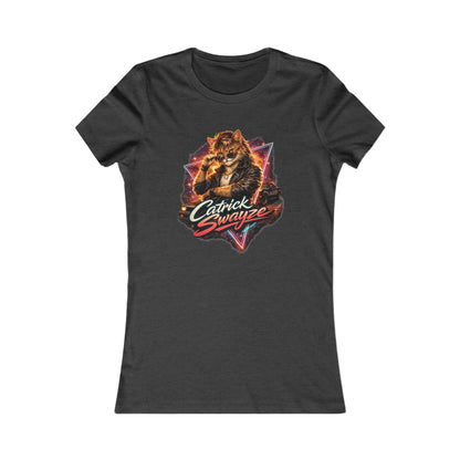 Women's Catrick Swayze Tee  - Retro Cat Graphic T-Shirt
