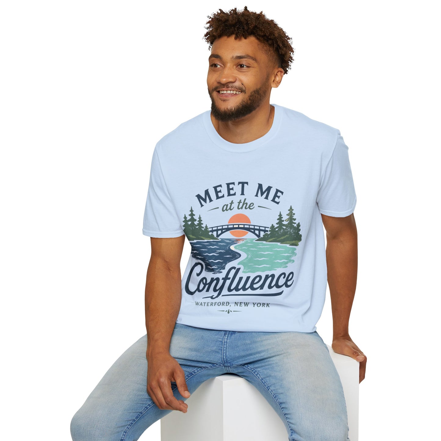 Confluence Graphic T-Shirt — "Meet Me at the Confluence" Waterford, NY Nature Tee