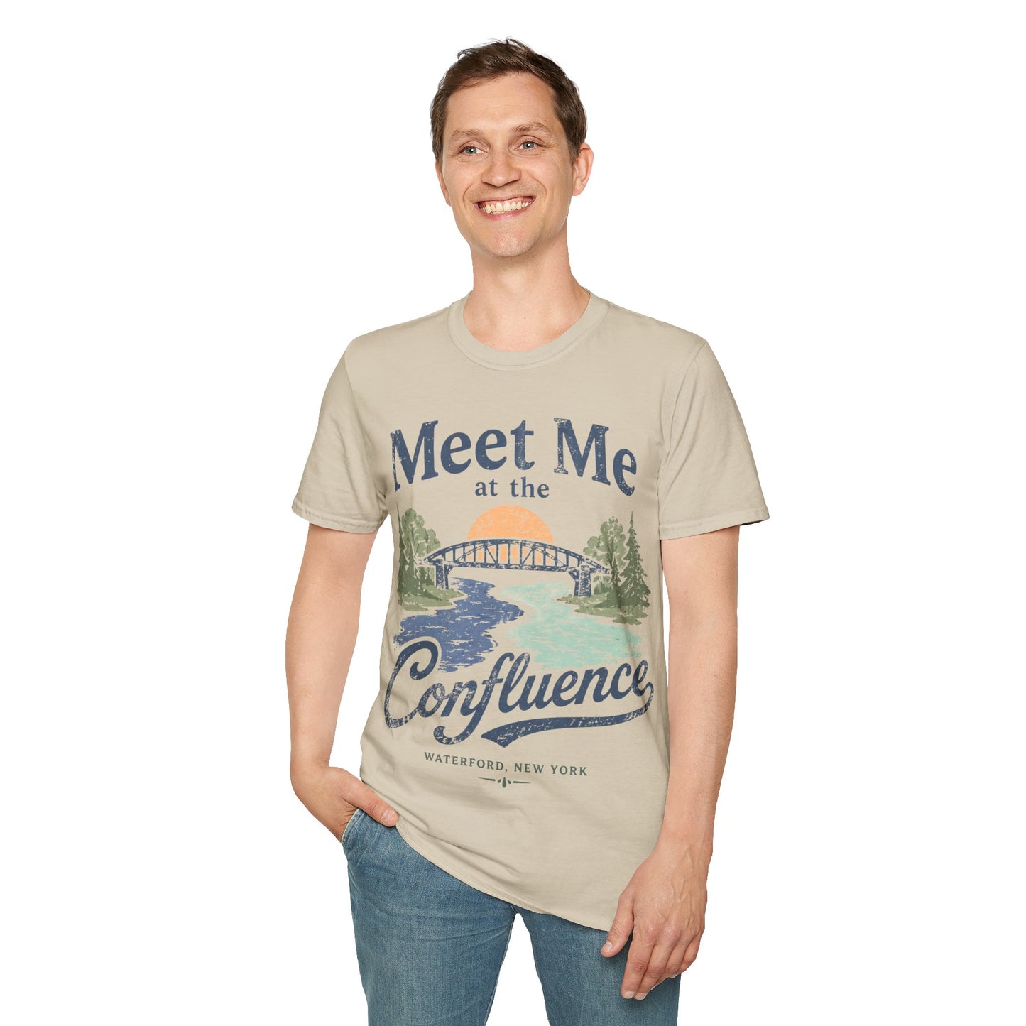 Confluence Graphic T-Shirt — "Meet Me at the Confluence" Waterford, NY Nature Tee
