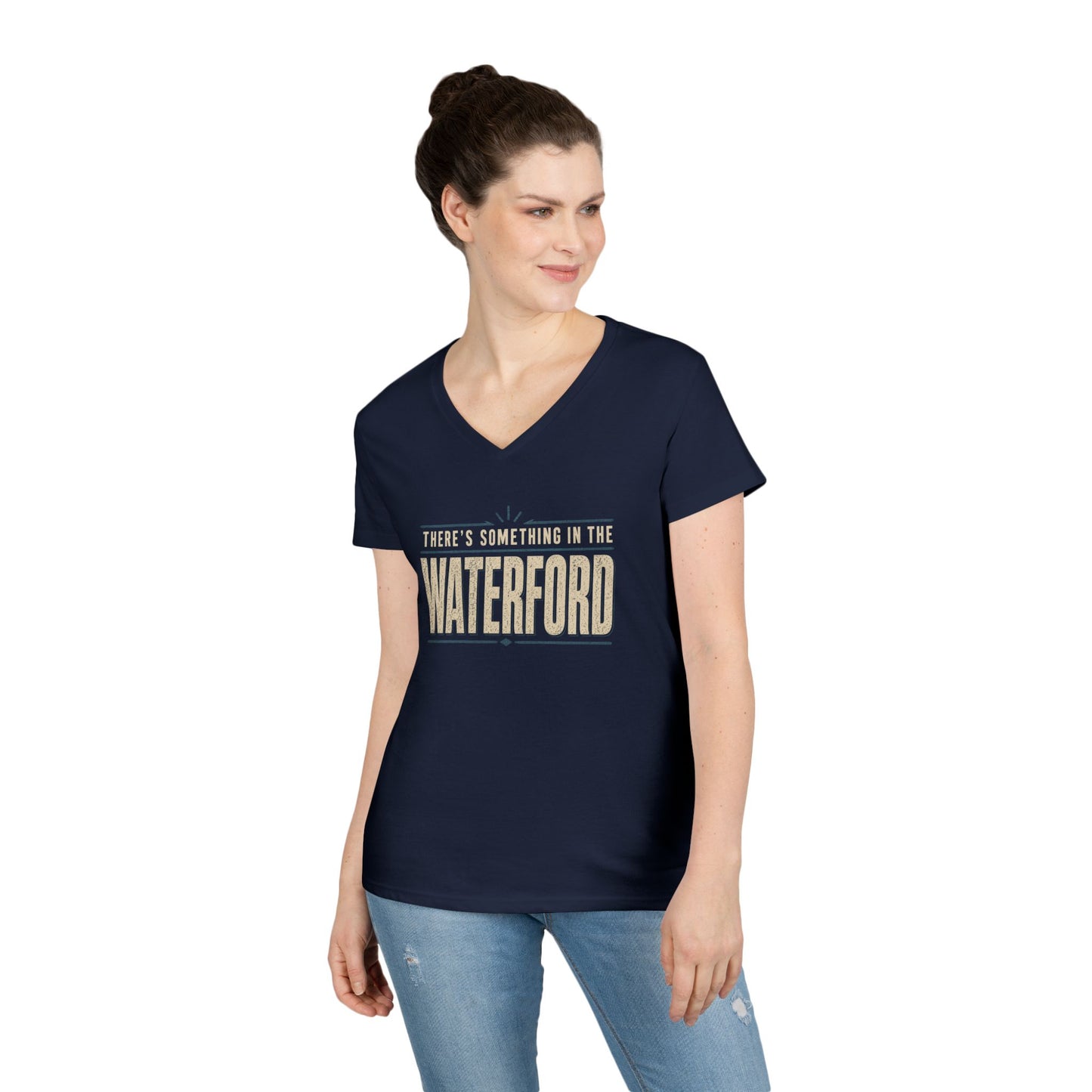 There's Something in the Waterford V-Neck T-Shirt — Women's Local Pride Tee