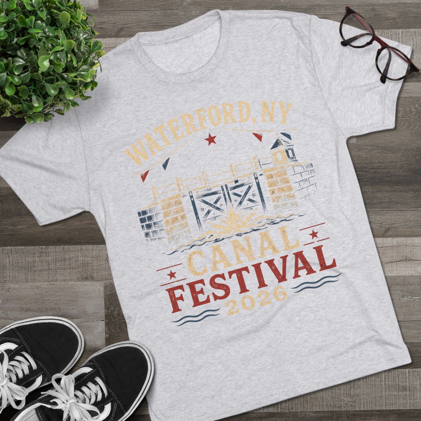 Canal Festival T‑Shirt — Waterford NY 2026 Vintage Canal Lock Tee