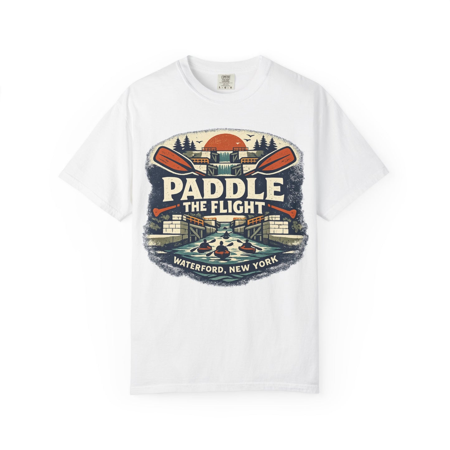 Paddle The Flight T-Shirt - Waterford NY Canoe & Kayak Graphic
