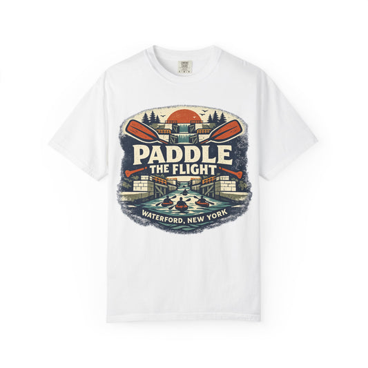 Paddle The Flight T-Shirt - Waterford NY Canoe & Kayak Graphic